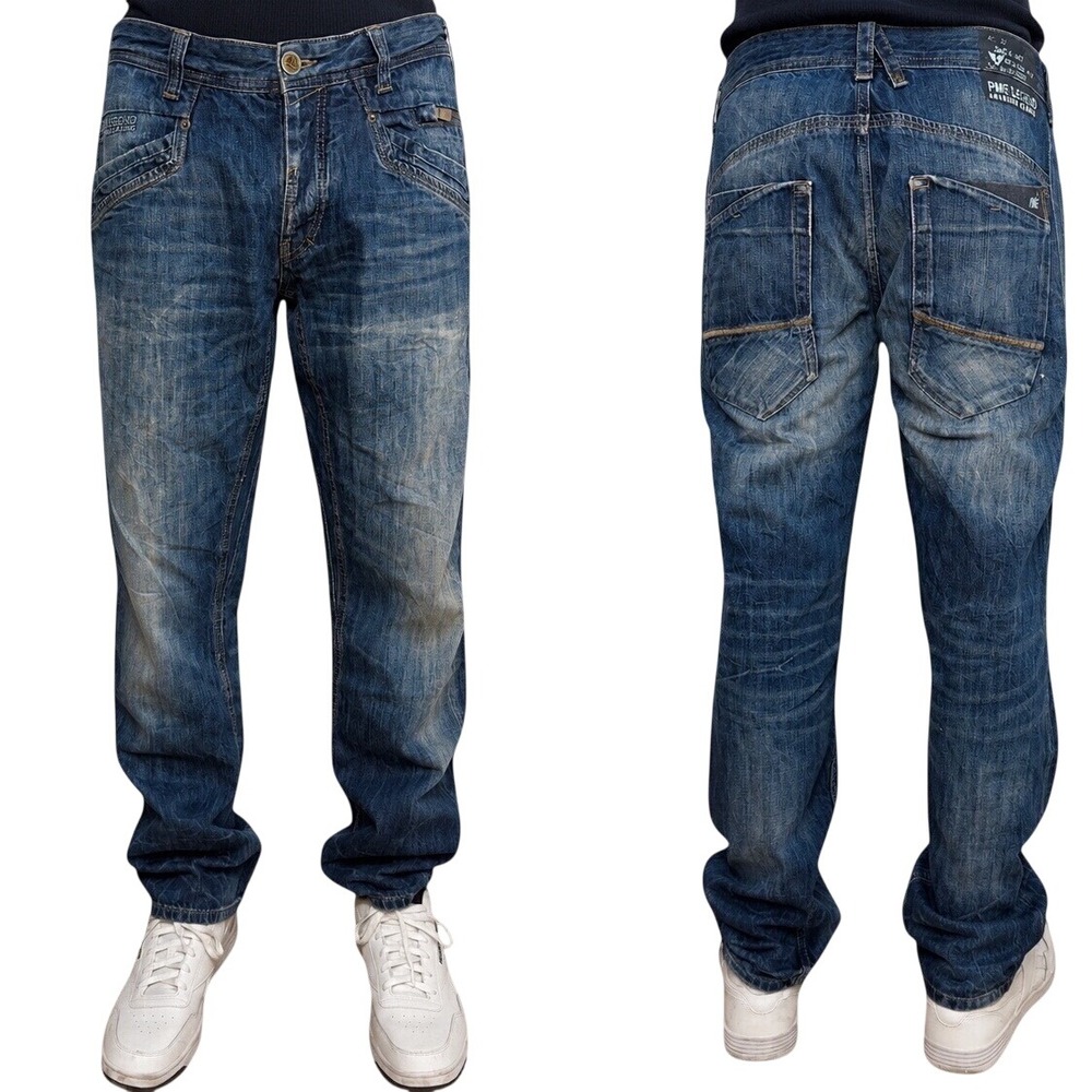 PME Legend American Classic Mens Straight Leg Jeans y2k Medium Wash Denim 32x34
